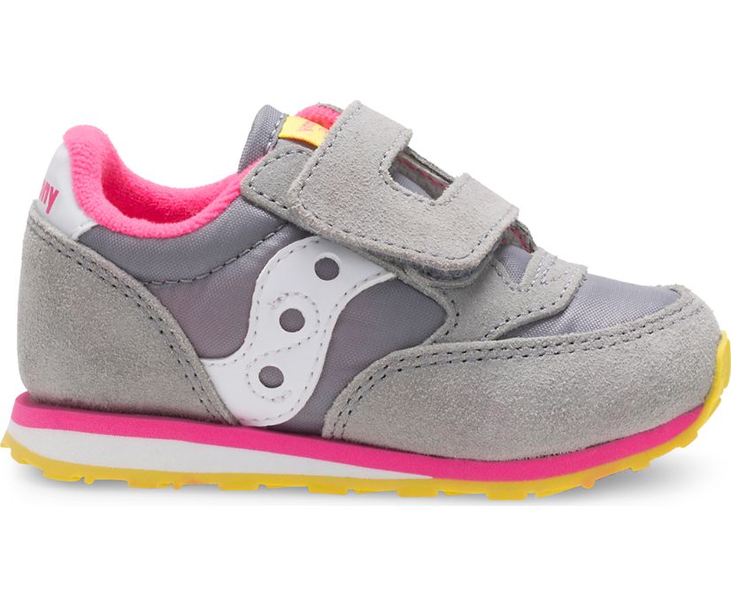 Saucony Baby Jazz Hook & Loop Kids\' Sneakers Grey / Pink | AU 709UZGT